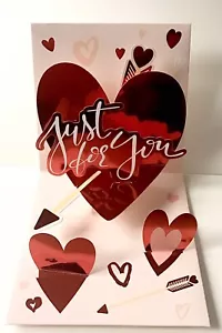 PREMIUM 3D POP-UP CARD “JUST FOR YOU”/ VALENTINES DAY, ANNIVERSARY, BIRTHDAY - Picture 1 of 6