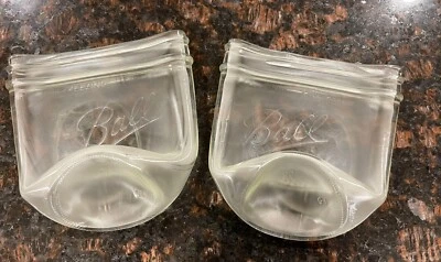 Lote de 2 restos de cuchara de vidrio esmerilado tarro de albañil derretido vintage BOLA 🔥 Foto 1 de 4