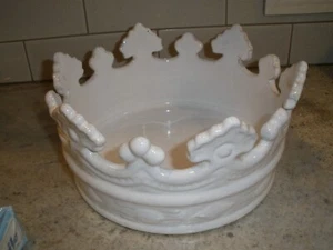 VINTAGE PV WHITE ITALY CROWN BOWL10" BITOSSI - Picture 1 of 6