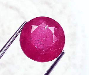 100% Natural Ruby Round Cut 9.30 Ct Certified Loose Gemstone With Free Gift - Picture 1 of 6