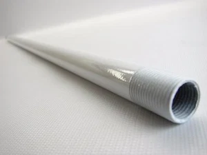 Pendelleuchtenstiel pulverbeschichtet weiß 5/8" Außendurchmesser x 24" Länge 3/8" - Gewinde  - Bild 1 von 4