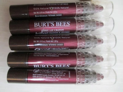 lote de 5 lápiz labial Burt's Bees brillo natural Bordeaux Vines 432 Foto 1 de 3