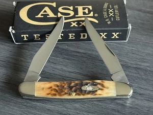 Case XX Muskrat Folding Pocket Knife - Amber Bone Peach Seed Jigged - 10798 - Picture 1 of 8