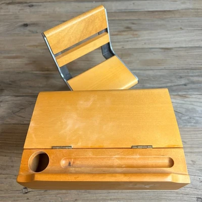 Secretária escolar American Girl, Pleasant Company, acessório vintage AG de madeira e metal - Imagem 1 de 4