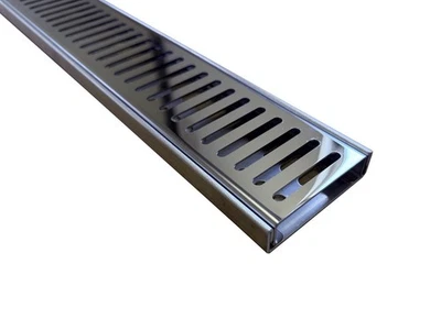 Entwässerungsrinne Terrassenrinne Rinne DRAINRINNE aus Edelstahl u.Alu 1000mm - Bild 1 von 3