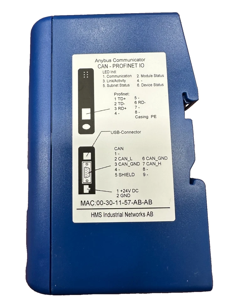 Adattatore d'interfaccia Anybus da D Sub 9 pin a RJ45 AB7317 - Imagen 1 de 4