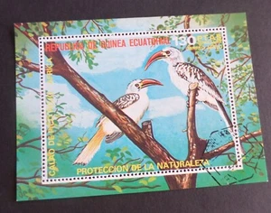 Equatorial Guinea 1976 Bird MS miniature CTO used as photo - Imagen 1 de 1