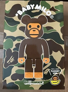 Medicom Toy BE@RBRICK Bearbrick BABY MILO Flocky Ver. 100% 400% set w/box New - Picture 1 of 3