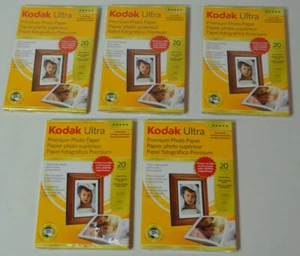 5 x 20 Sheets per pack Kodak Ultra Premium Photo Paper Studio Gloss 4x6 inch - Picture 1 of 11