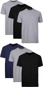 Men'S Cotton, Moisture-Wicking Crew Tee Undershirts, Multi-Packs Available - Picture 1 of 12