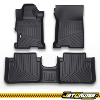 Fits 13-17 Honda Accord Sedan 3D Floor Mats All Weather Front Rear Carpets TPE - Image 1 of 4