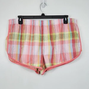Celebrity rosa karierte Schlafshorts zum Überziehen Baumwolle NEU neu mit Etikett Größe 2X - Bild 1 von 11