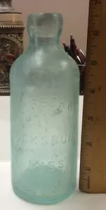 W E Beck & Co - Vicksburg Miss - Bottiglia superiore blob verde - Foto 1 di 9