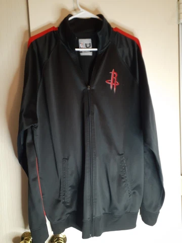 NBA Houston Rockets Full Zip Track Jacket Mens  Red Black Cover