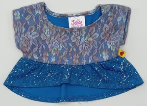 Build a Bear Workshop Justice Blue Rose Lace Shirt Top 2013 BABW Clothes - Picture 1 of 4