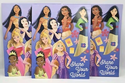Disney Princess Portfolio Folders Share Your World 3-Ring Binder Pockets Lot 3 - Image 1 of 4