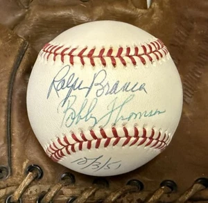 Bobby Thomson & Ralph Branca Signed Autographed National League (ONL) Baseball - Picture 1 of 2