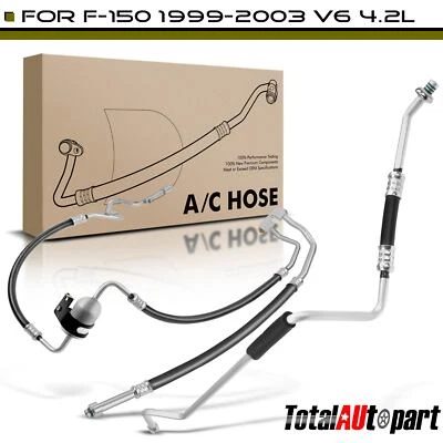 2x Conjunto de manguera de líquido y succión y descarga de aire acondicionado para Ford F-150 99-03 V6 4,2 L Foto 1 de 4