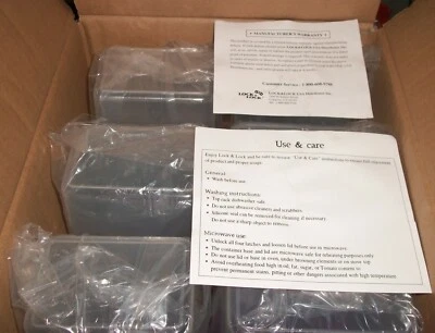 Lock & Lock Food Storage Containers Set Of 6 ~ NEW  ~ - Image 1 of 4