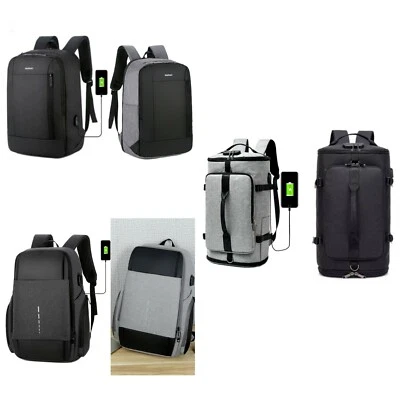 Rucksäcke Schulrucksack Schwarz Grau Laptopwach Schluss Damen Herren Wasserdicht - Bild 1 von 4