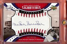 2007 UPPER DECK SWEET SPOT CLASSIC SIGNATURES DUKE SNIDER AUTO 049/199!!
