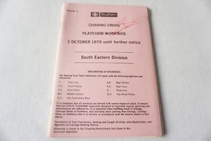 1979 Charing Cross Railway Platform Workings South Eastern Division Southern Reg - Picture 1 of 6