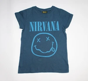 Kids Nirvana Shirt Grunge Band Shirt Kids Navy Tee - Picture 1 of 28