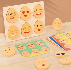 Kid Puzzle expression three-dimensional puzzle for early education smiley puzzle - Picture 1 of 3