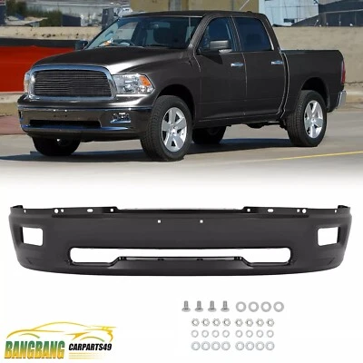 Nueva barra frontal de parachoques negra para Dodge RAM 1500 2009-2012 con orificio de luz antiniebla Foto 1 de 4