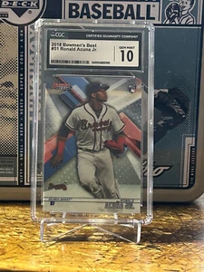 2018 Bowman's Best #51 Ronald Acuna Jr. RC CGC 10 Gem Mint - Picture 1 of 2