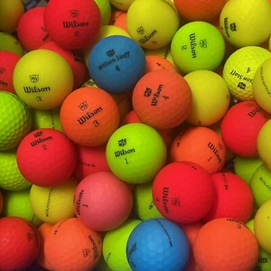 24 Matte Color Wilson Mix Golf Balls Duo/Soft/Optix/Etc - 4A Grade AAAA - Picture 1 of 8
