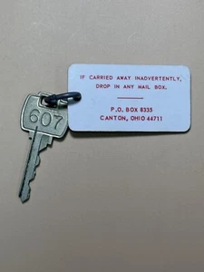 Sheraton Hotel Motel Zimmer Schlüsselanhänger & Schlüssel Canton Ohio #607 - Bild 1 von 2