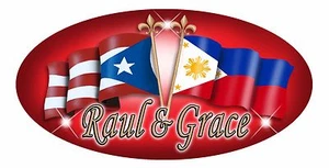 Puerto Rico & Philippinen Einheit Flaggen Aufkleber Autoaufkleber personalisieren 6"x12" oval - Bild 1 von 8