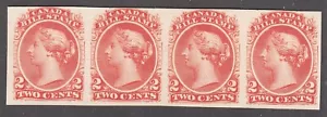 Canada Revenue FB19 Federal Bill Stamp Plate Proof Horizontal Strip of 4 - Picture 1 of 1
