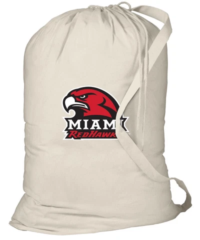 Miami University Laundry BagsMiami RedHawks Clothes Bag w/ SHOULDER STRAP! Cover