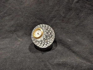Shannon 24 % Bleikristall Designs of Ireland Golfball Uhr - BITTE BESCHREIBUNG LESEN - Bild 1 von 9