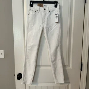 Polo Ralph Lauren White Tompkins Mid Rise Skinny Crop Jeans women’s size 25 - Picture 1 of 6