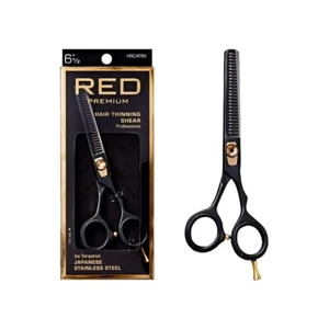 RED PREMIUM JAPANESE STAINLESS STEEL HAIR THINNING SHEAR 6 1/2" #HSCAT65 - Picture 1 of 7