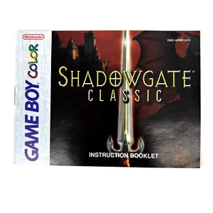De colección ~ Original Nintendo Game Boy Color Shadowgate Clásico ~ SOLO MANUAL - Imagen 1 de 6