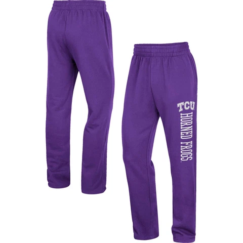Men's Colosseum Purple TCU Horned Frogs Wordmark Pants Cover