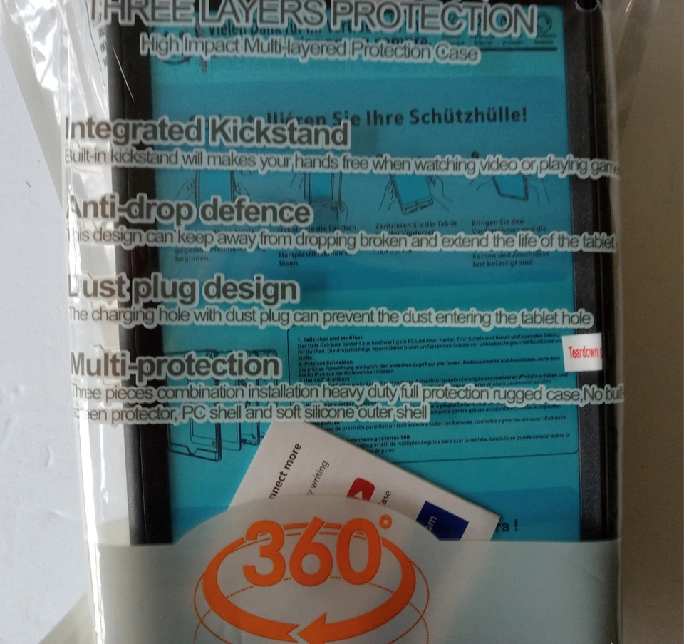 Multi-Layers Of Protection 360 Degrees Built-In Kickstand for Galaxy Tablet NEW - Image 1 of 4