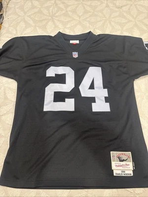 Camiseta Mitchell & Ness NFL Oakland Raiders 1998 #24 Charles Woodson Talla Grande Foto 1 de 3