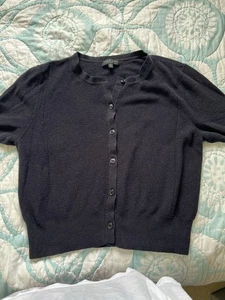 Rag & Bone Women's Black Short Sleeve Cardigan Sweater, Size Large. - Picture 1 of 8