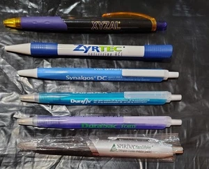 Lote de 6 plumas de representante de medicamentos farmacéuticos Xyzal Spiriva Duradex Synalgos - Imagen 1 de 3