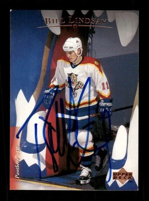 1995-96 Upper Deck   63 Bill Lindsay signed auto JKAU1 BXCP25 - Image 1 of 2