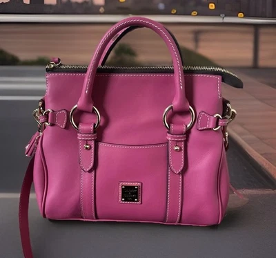 Dooney and Bourke fuchsia Pennrose satchel RARE Pink Bag Tassel - Image 1 of 4
