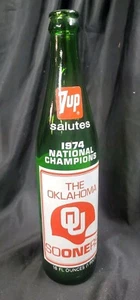 7up Salutes 1974 National Champions Oklahoma Sooners 16oz - Picture 1 of 11