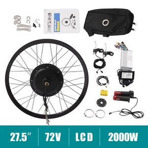 72V E-Bike Motor 27.5" Rear Wheel LCD Electric Bicycle Conversion Kit 2000W - Picture 1 of 16