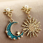 Women Sun Moon Star Drop Dangle Earrings Sun Earrings Wedding Charm Jewelry YIUK