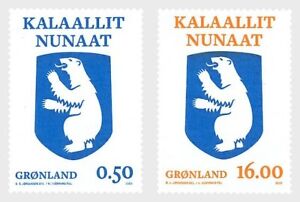 Groenland 2023 Groenland Série Définitive Ours Arms Coast Arms Héraldique Ours 2V Minh